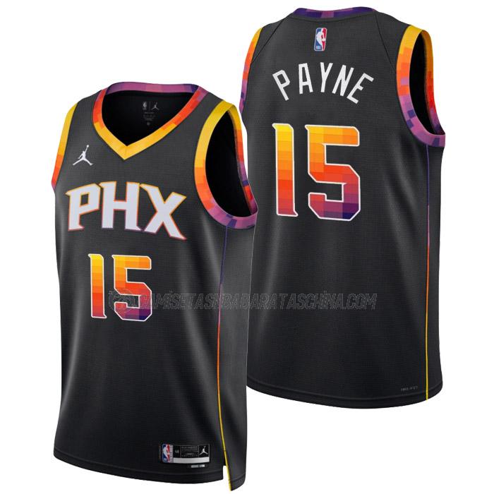 camiseta cameron payne phoenix suns de 15 hombre statement edition 2023 negro