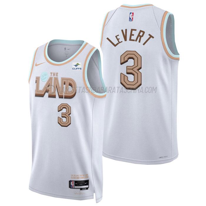 camiseta caris levert cleveland cavaliers de 3 hombre city edition 2023 blanco