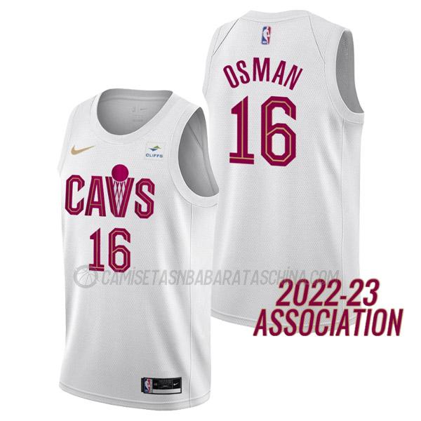 camiseta cedi osman cleveland cavaliers de 16 hombre association edition 2023 blanco