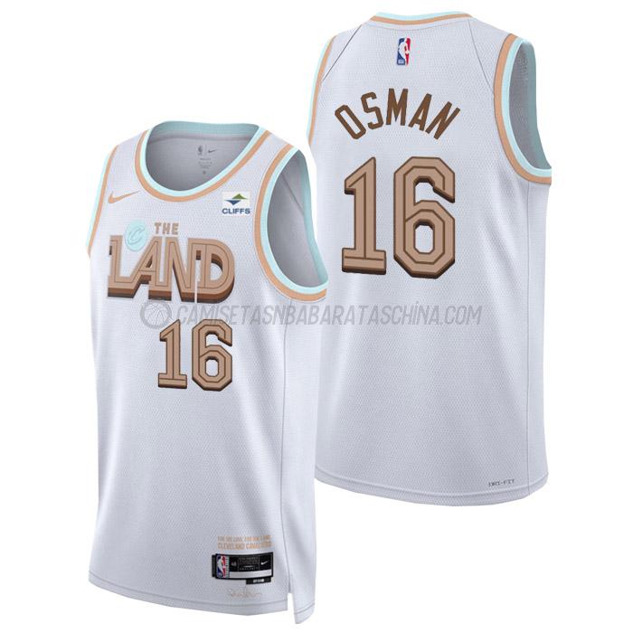 camiseta cedi osman cleveland cavaliers de 16 hombre city edition 2023 blanco