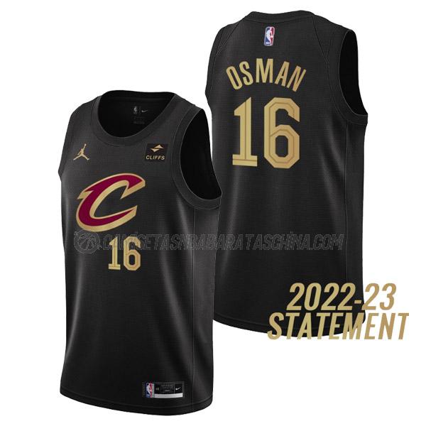 camiseta cedi osman cleveland cavaliers de 16 hombre statement edition 2023 negro