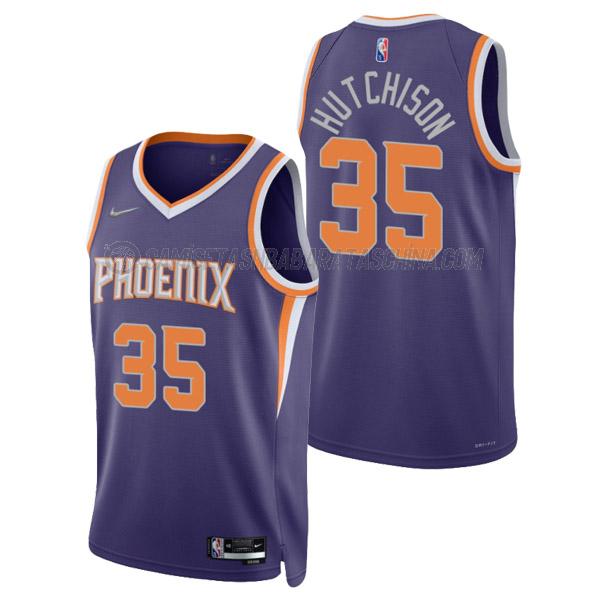 camiseta chandler hutchison phoenix suns de 35 hombre icon edition 2022 púrpura