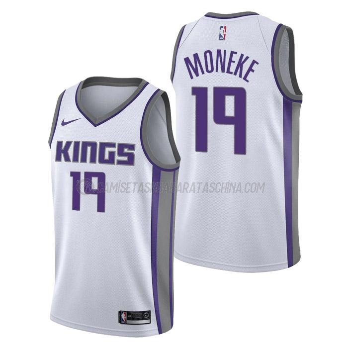 camiseta chima moneke sacramento kings de 19 hombre association edition 2023 blanco