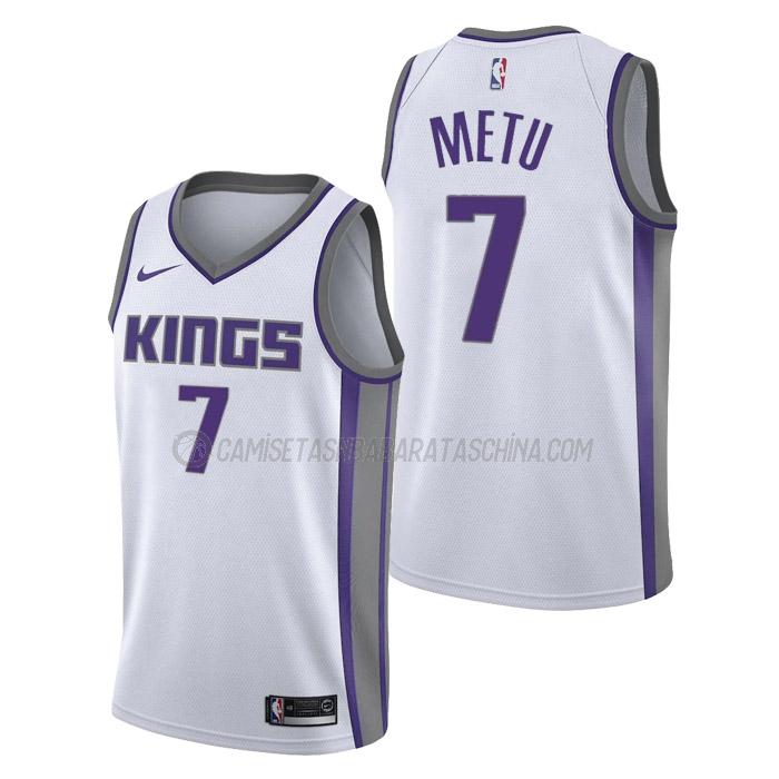 camiseta chimezie metu sacramento kings de 7 hombre association edition 2023 blanco