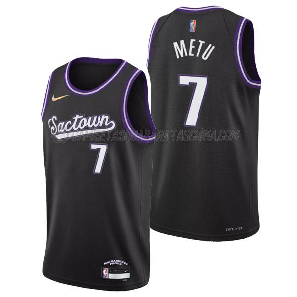 camiseta chimezie metu sacramento kings de 7 hombre city edition 2022 negro