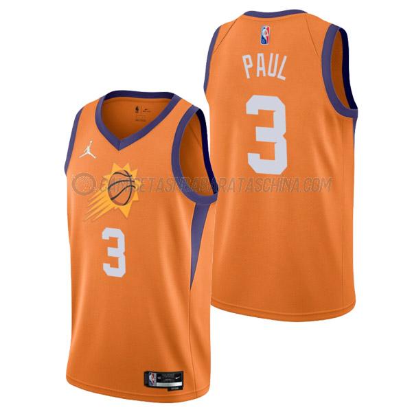 camiseta chris paul phoenix suns de 3 hombre statement edition 2022 naranja