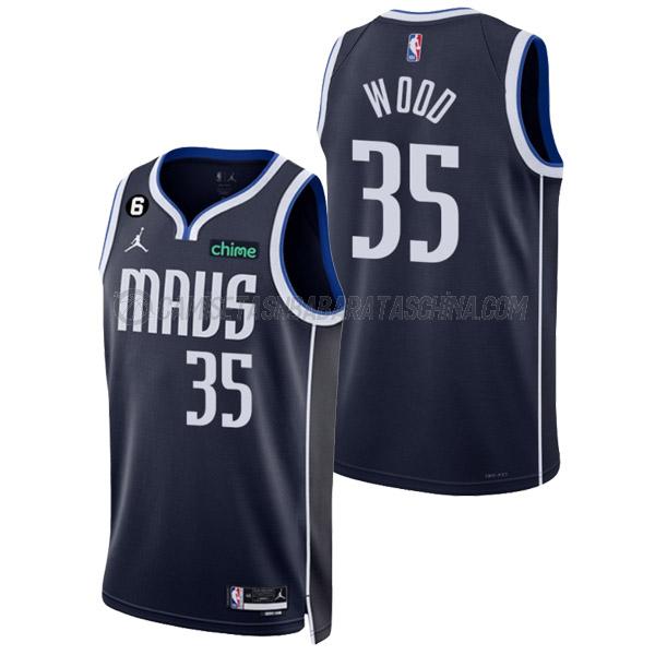 camiseta christian wood dallas mavericks de 35 hombre statement edition 2023 azul marino