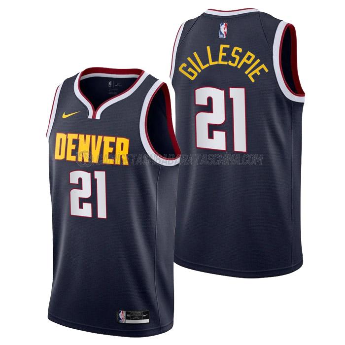 camiseta collin gillespie denver nuggets de 21 hombre icon edition 2023 azul marino