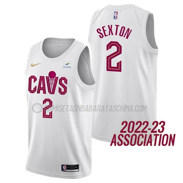 camiseta collin sexton cleveland cavaliers de 2 hombre association edition 2023 blanco