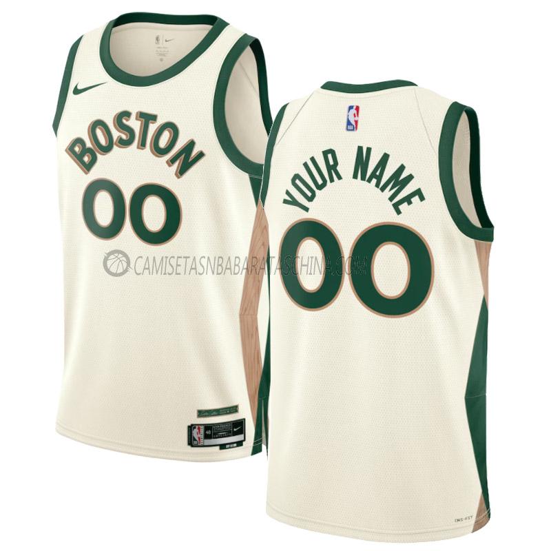 camiseta custom boston celtics de 0 hombre city edition 2023-24 amarillo