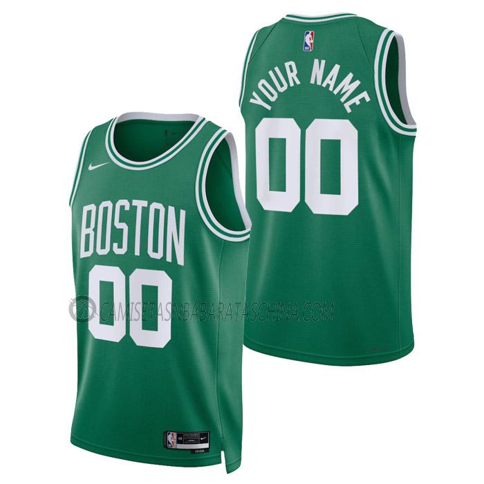 camiseta custom boston celtics de hombre icon edition 2023 verde