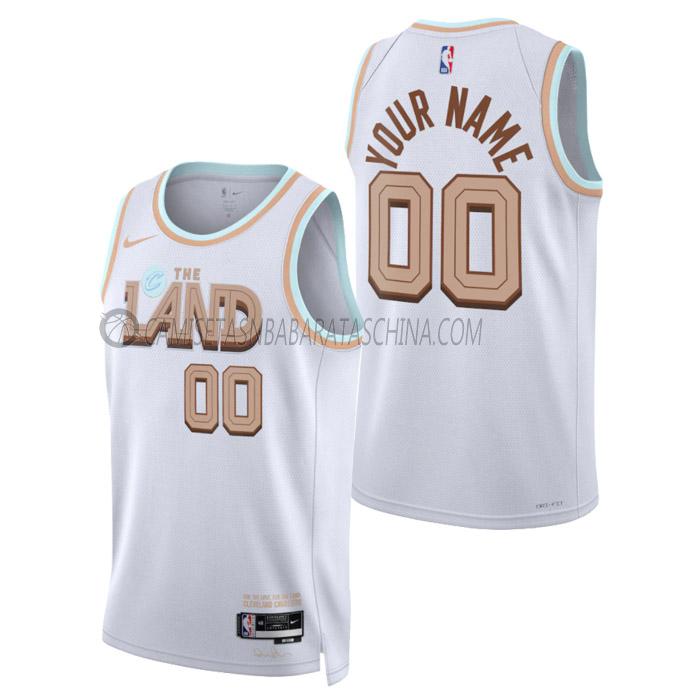 camiseta custom cleveland cavaliers de hombre city edition 2023 blanco