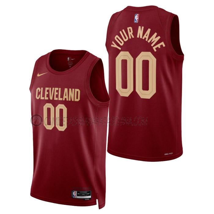 camiseta custom cleveland cavaliers de hombre icon edition 2023 rojo