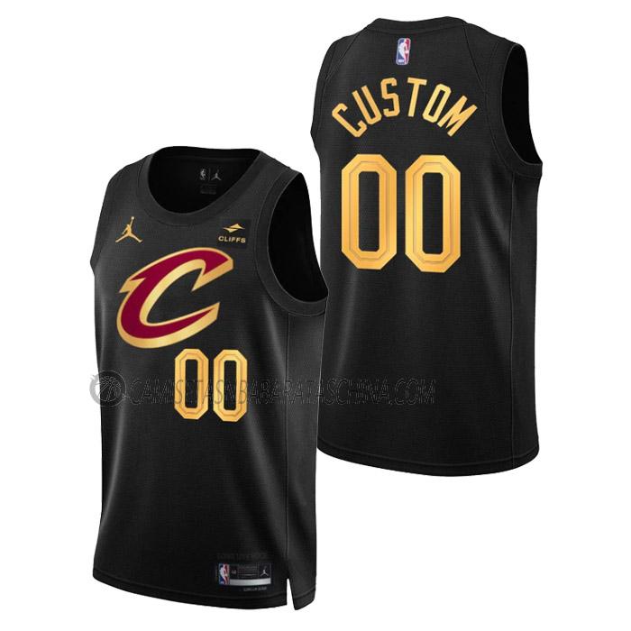 camiseta custom cleveland cavaliers de hombre statement edition 2023 negro