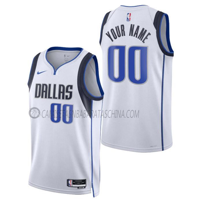 camiseta custom dallas mavericks de hombre association edition 2023 blanco