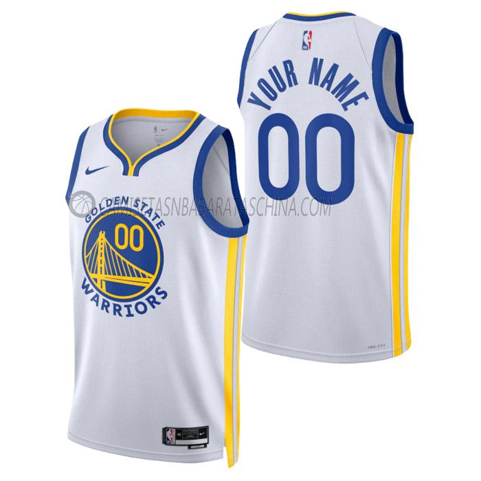 camiseta custom golden state warriors de hombre association edition 2023 blanco