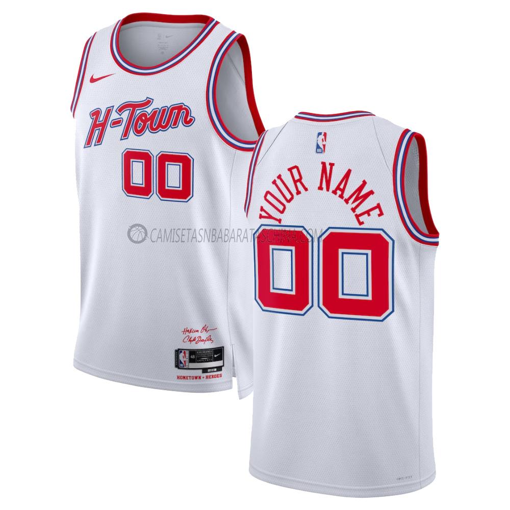 camiseta custom houston rockets de 0 hombre city edition 2023-24 bianco