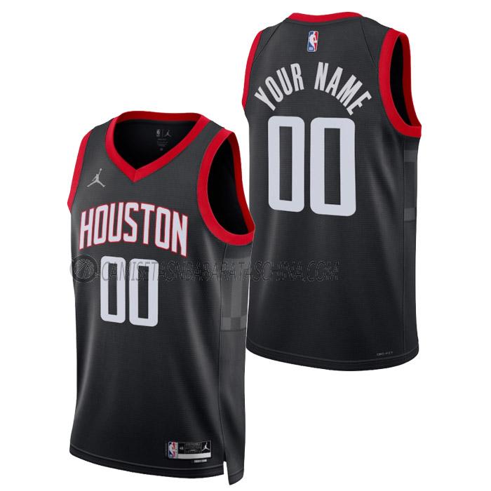 camiseta custom houston rockets de hombre statement edition 2023 negro