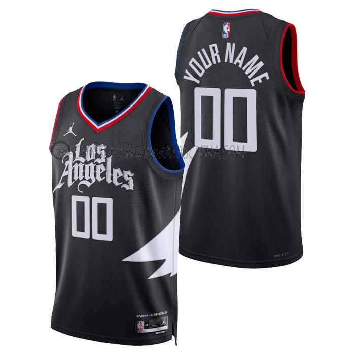 camiseta custom los angeles clippers de hombre statement edition 2023 negro