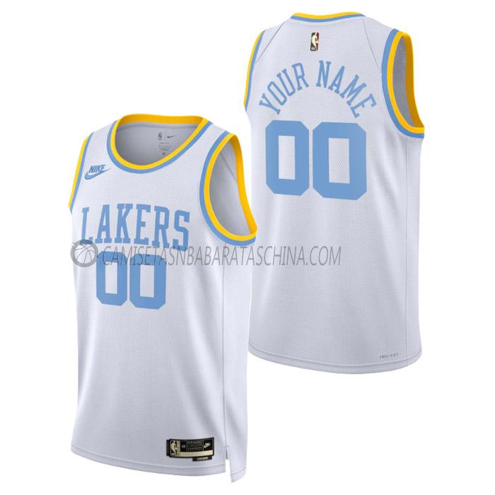 camiseta custom los angeles lakers de hombre classic edition 2023 blanco