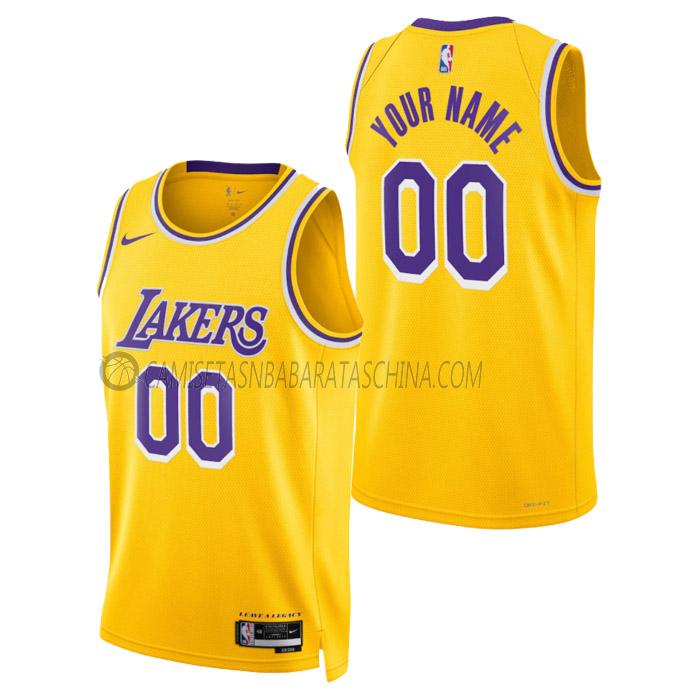 camiseta custom los angeles lakers de hombre icon edition 2023 amarillo