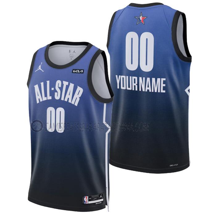 camiseta custom nba all-star de hombre 2023 azul