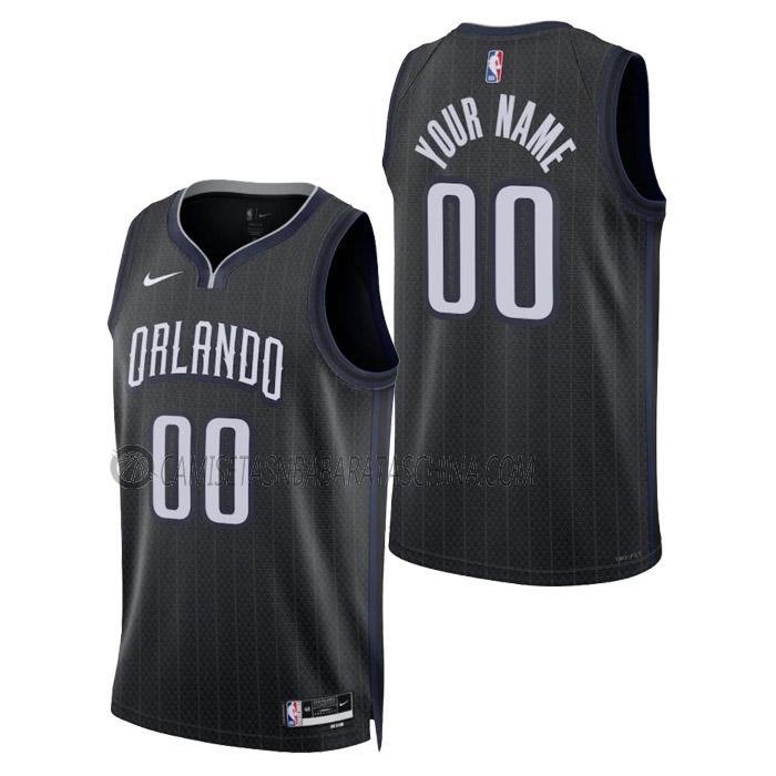 camiseta custom orlando magic de hombre city edition 2023 negro