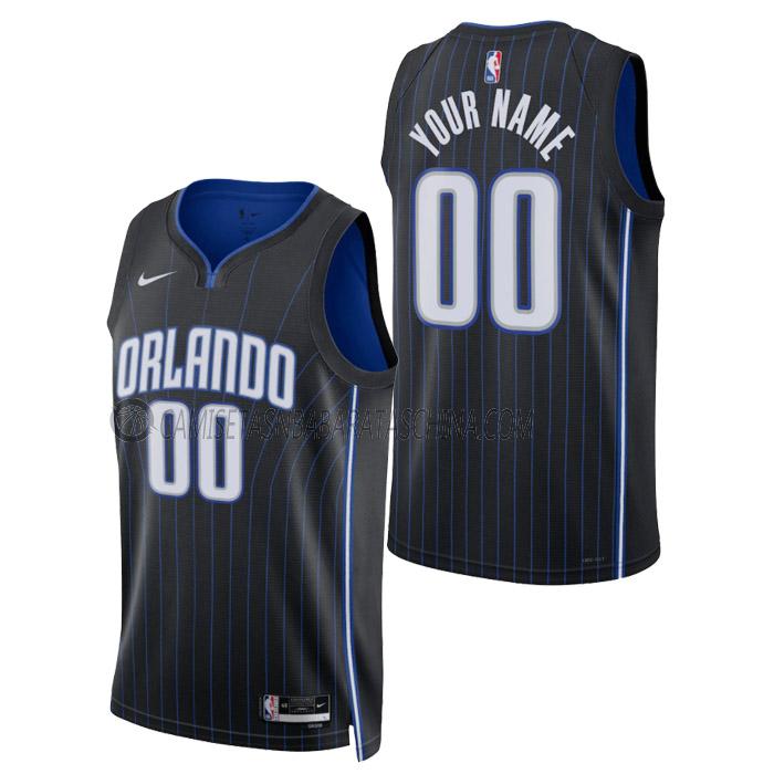 camiseta custom orlando magic de hombre icon edition 2023 negro