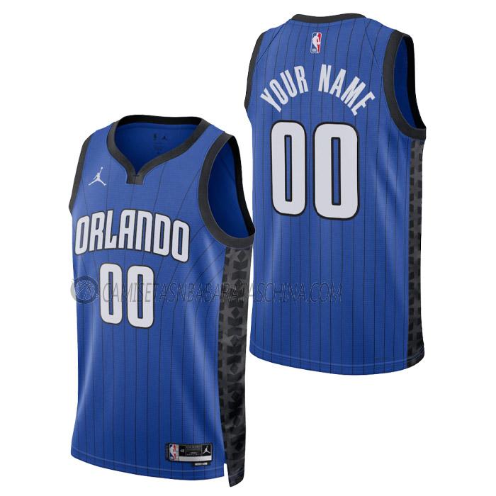 camiseta custom orlando magic de hombre statement edition 2023 azul