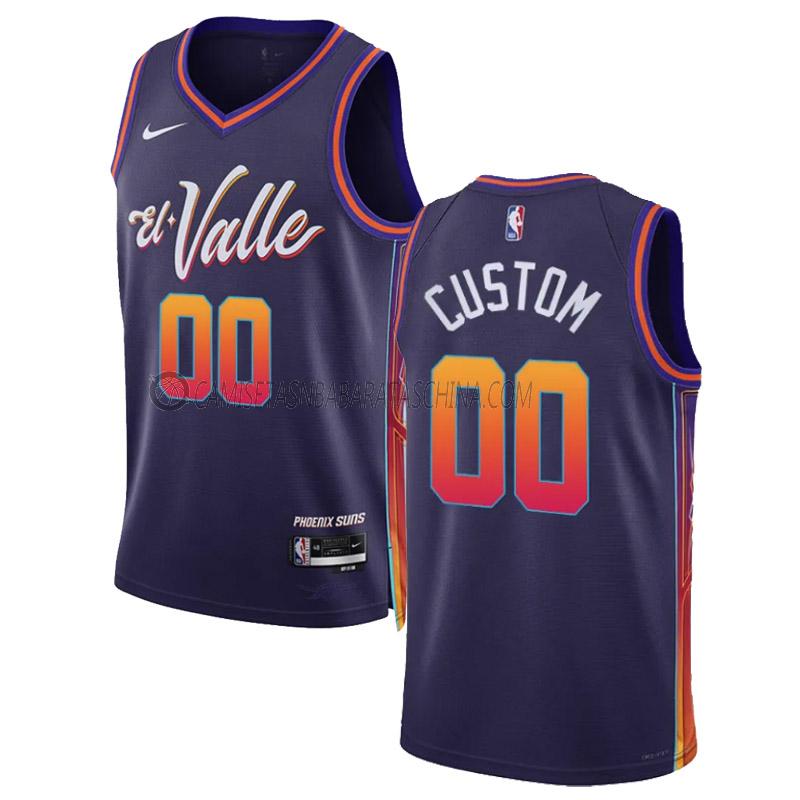 camiseta custom phoenix suns de 0 hombre city edition 2023-24 p煤rpura