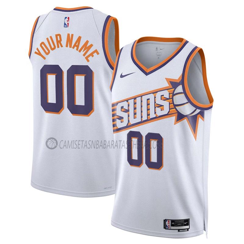 camiseta custom phoenix suns de hombre association edition 2023-24 blanco