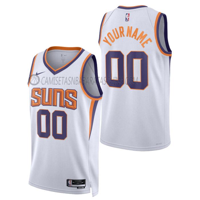 camiseta custom phoenix suns de hombre association edition 2023 blanco