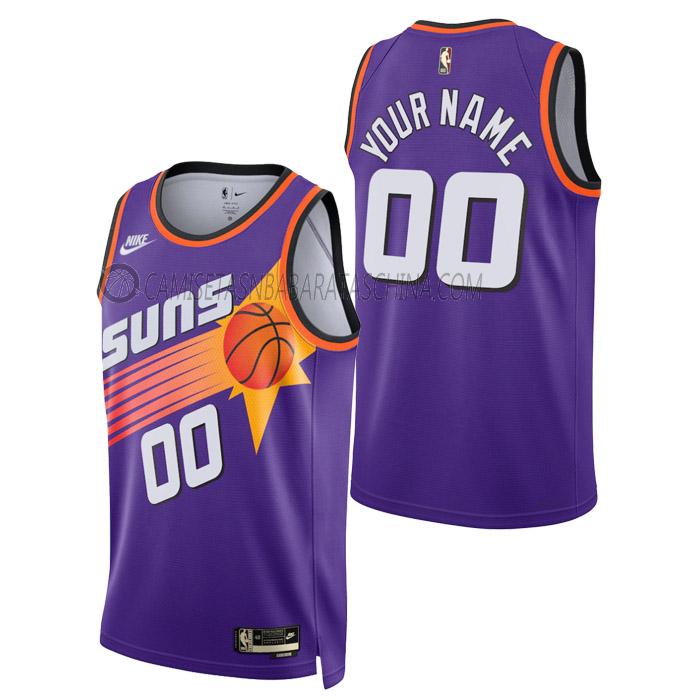 camiseta custom phoenix suns de hombre classic edition 2023 púrpura