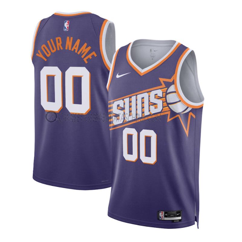 camiseta custom phoenix suns de hombre icon edition 2023-24 púrpura