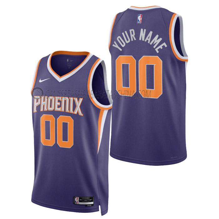 camiseta custom phoenix suns de hombre icon edition 2023 púrpura