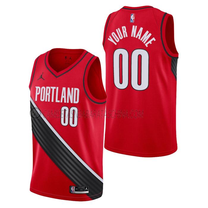 camiseta custom portland trail blazers de hombre statement edition 2023 rojo