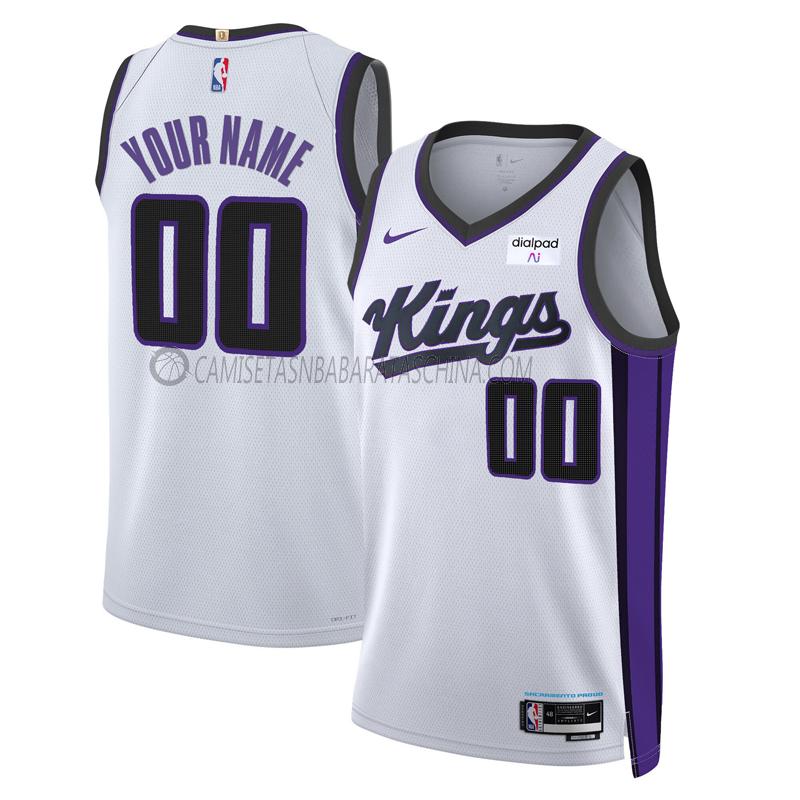 camiseta custom sacramento kings de hombre association edition 2023-24 blanco