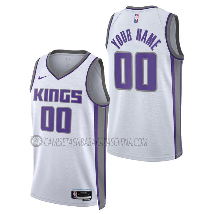 camiseta custom sacramento kings de hombre association edition 2023 blanco