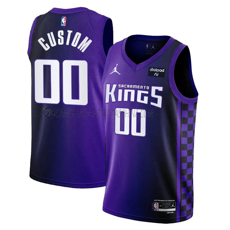 camiseta custom sacramento kings de hombre statement edition 2023-24 púrpura