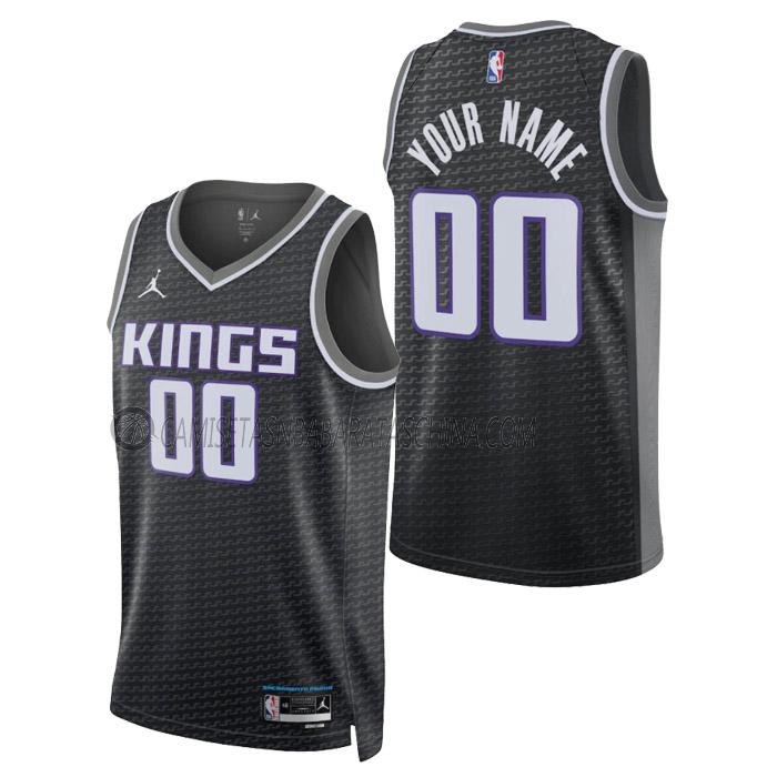 camiseta custom sacramento kings de hombre statement edition 2023 negro