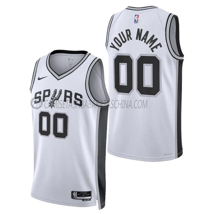 camiseta custom san antonio spurs de hombre association edition 2023 blanco