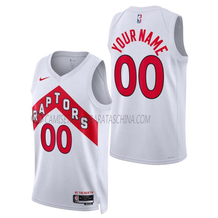 camiseta custom toronto raptors de hombre association edition 2023 blanco