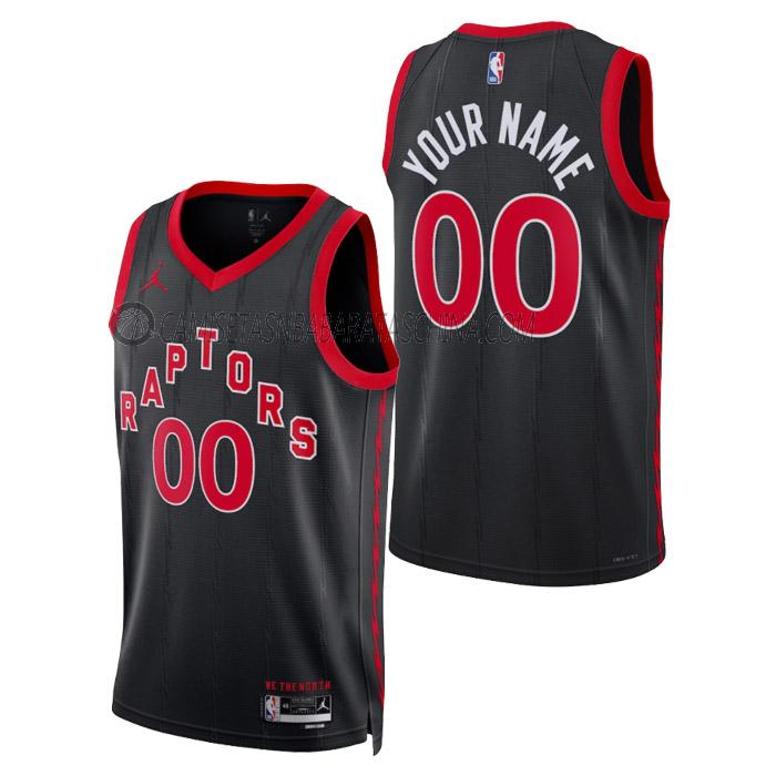 camiseta custom toronto raptors de hombre statement edition 2023 negro