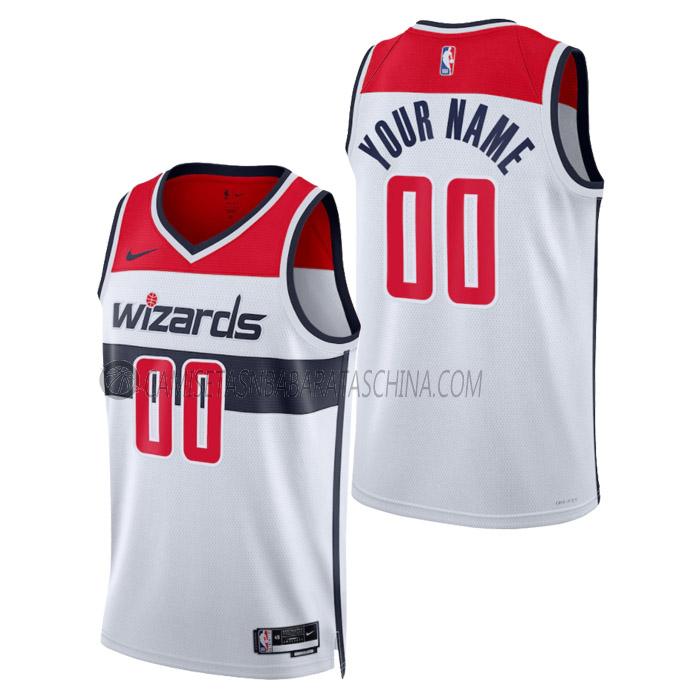 camiseta custom washington wizards de hombre association edition 2023 blanco