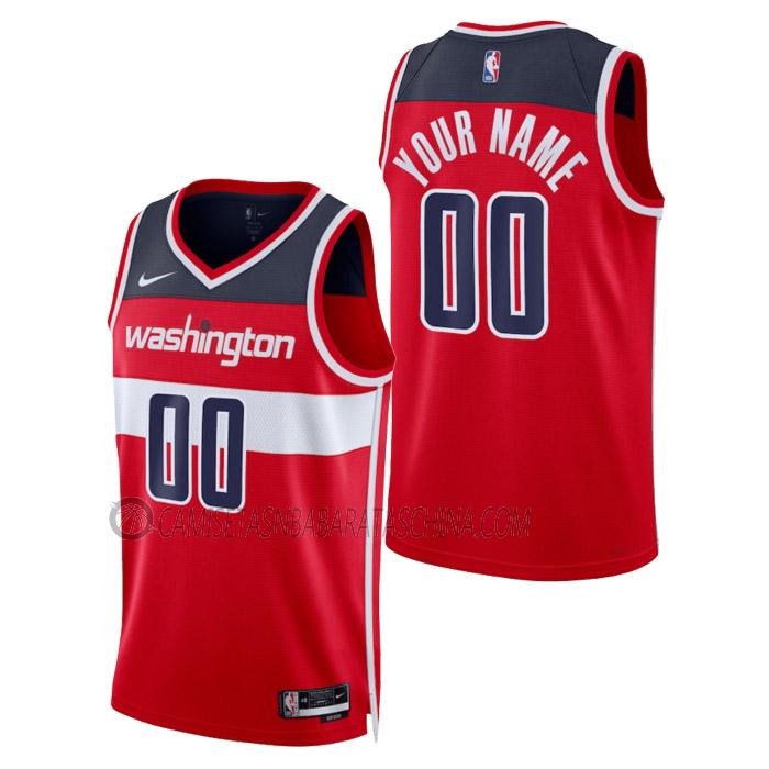 camiseta custom washington wizards de hombre icon edition 2023 rojo