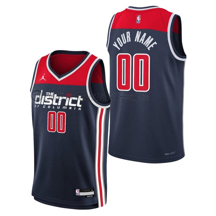 camiseta custom washington wizards de hombre statement edition 2023 azul marino