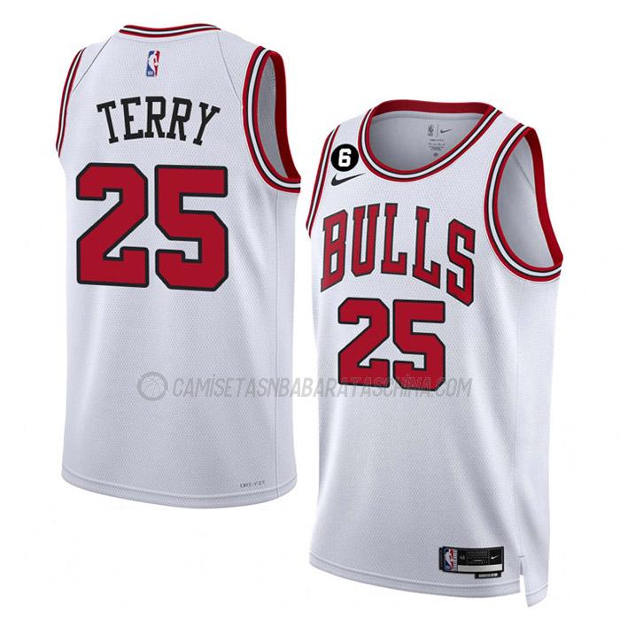 camiseta dalen terry chicago bulls de 25 hombre association edition 2023 blanco