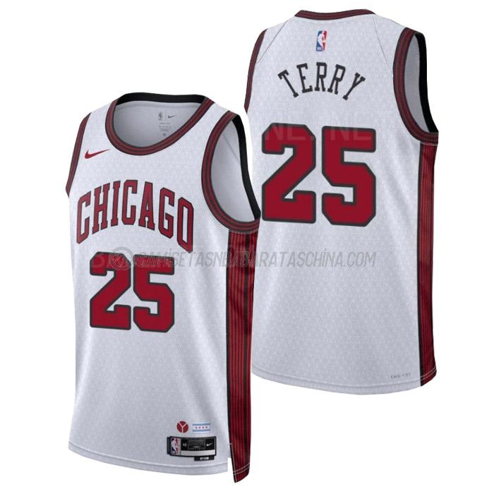 camiseta dalen terry chicago bulls de 25 hombre city edition 2023 blanco