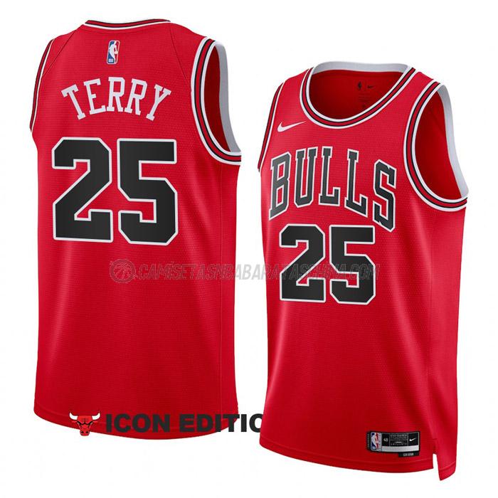 camiseta dalen terry chicago bulls de 25 hombre icon edition 2023 rojo