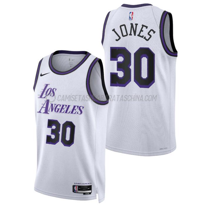 camiseta damian jones los angeles lakers de 30 hombre city edition 2023 blanco